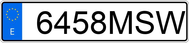 Numer rejestracyjny 6458MSW posiada TOYOTA YARIS CROSS