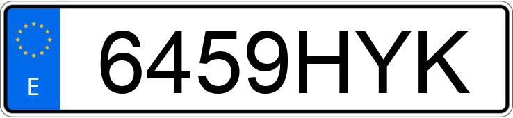 Numer rejestracyjny 6459HYK posiada RENAULT KANGOO