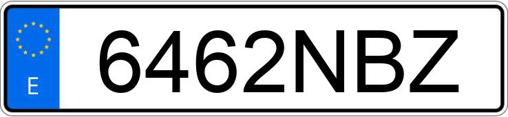 Numer rejestracyjny 6462NBZ posiada VOLKSWAGEN GOLF