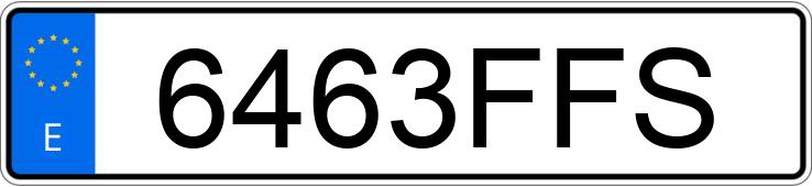 Numer rejestracyjny 6463FFS posiada NISSAN PRIMASTAR