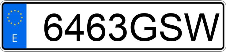 Numer rejestracyjny 6463GSW posiada AUDI A6