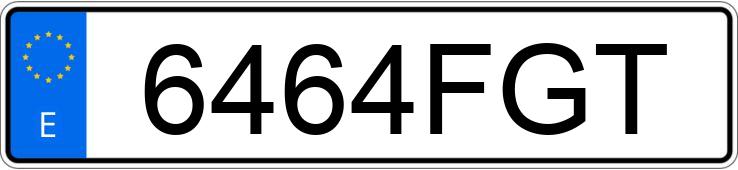 Numer rejestracyjny 6464FGT posiada KIA CARNIVAL 2.9 CRDI VGT EX