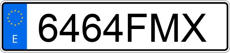 Numer rejestracyjny 6464FMX posiada BMW SERIE 3