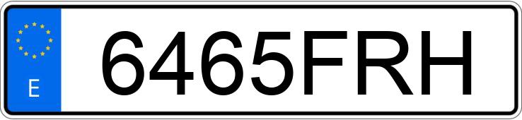 Numer rejestracyjny 6465FRH posiada VOLKSWAGEN GOLF