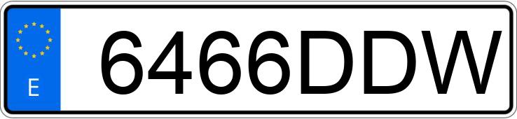 Numer rejestracyjny 6466DDW posiada BMW SERIE 5