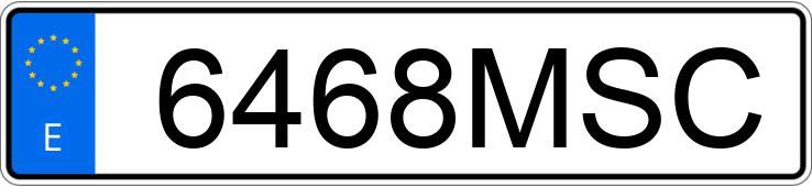 Registreringsnummeret 6468MSC har MERCEDES GLC (254)