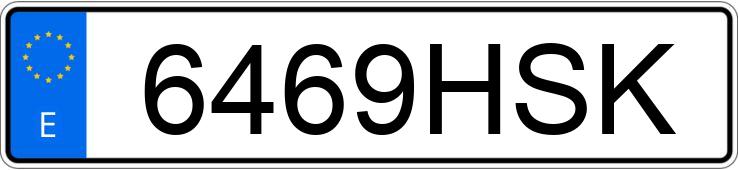 Numer rejestracyjny 6469HSK posiada VOLKSWAGEN TOURAN Numer rejestracyjny 6469HSK posiada VOLKSWAGEN TOURAN