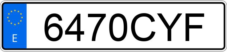 Numer rejestracyjny 6470CYF posiada SEAT LEON Numer rejestracyjny 6470CYF posiada SEAT LEON