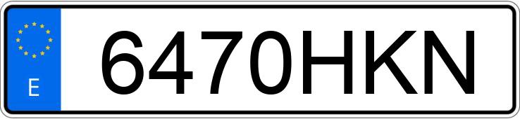 Numer rejestracyjny 6470HKN posiada AUDI A3 SPORTBACK