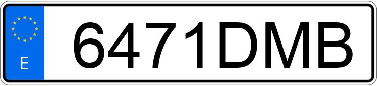 El número de registro 6471DMB tiene CITROEN BERLINGO