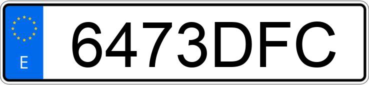 Numer rejestracyjny 6473DFC posiada PEUGEOT 307