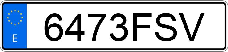 Numer rejestracyjny 6473FSV posiada VOLKSWAGEN GOLF