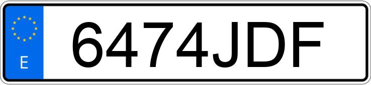 Die Registrierungsnummer 6474JDF hat RENAULT CLIO