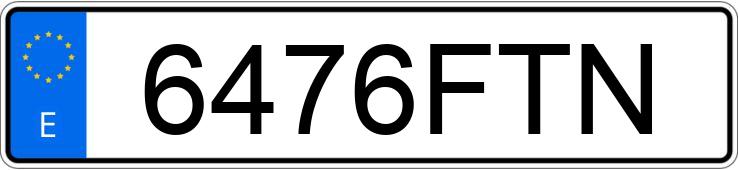 Numer rejestracyjny 6476FTN posiada HONDA CIVIC