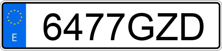 Numer rejestracyjny 6477GZD posiada MERCEDES C (204)