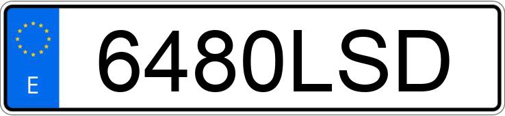 Numer rejestracyjny 6480LSD posiada RENAULT TRAFIC