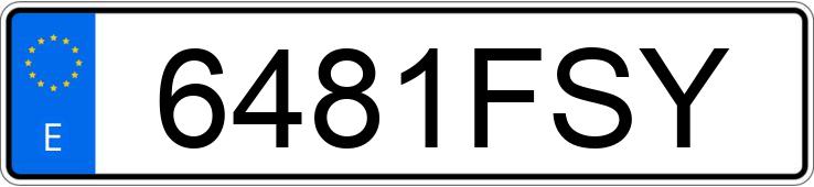 Numer rejestracyjny 6481FSY posiada FORD TRANSIT