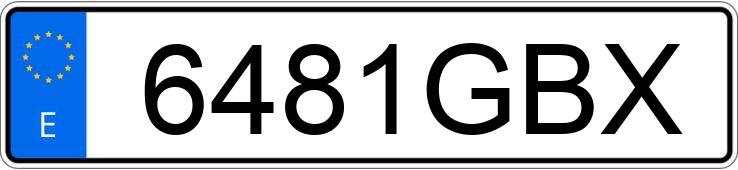 Numer rejestracyjny 6481GBX posiada FIAT PUNTO