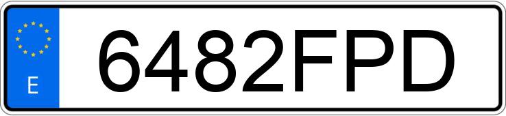 Numer rejestracyjny 6482FPD posiada RENAULT KANGOO