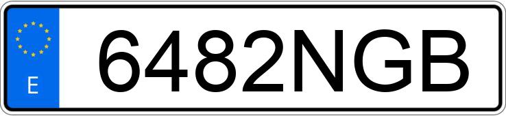 Numer rejestracyjny 6482NGB posiada VOLKSWAGEN MULTIVAN