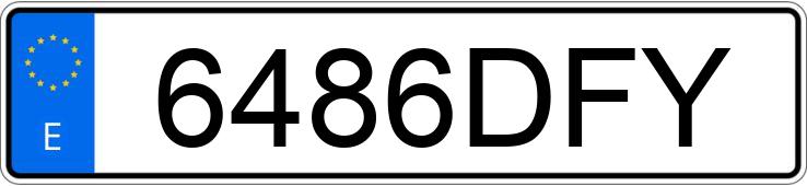 Numer rejestracyjny 6486DFY posiada SEAT IBIZA