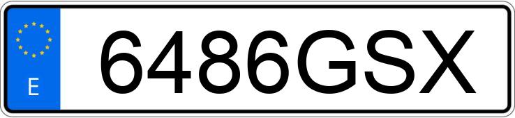 Numer rejestracyjny 6486GSX posiada FIAT BRAVO