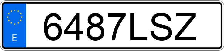 Numer rejestracyjny 6487LSZ posiada FIAT 500