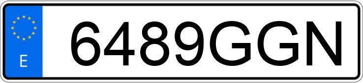 Numer rejestracyjny 6489GGN posiada AUDI A3 SPORTBACK