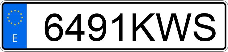 Numer rejestracyjny 6491KWS posiada MERCEDES A (177)