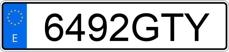 Numer rejestracyjny 6492GTY posiada BMW SERIE 1