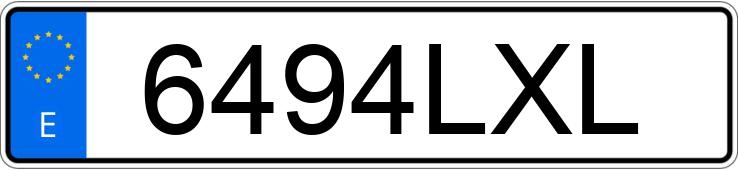 Numer rejestracyjny 6494LXL posiada VOLKSWAGEN GOLF Numer rejestracyjny 6494LXL posiada VOLKSWAGEN GOLF