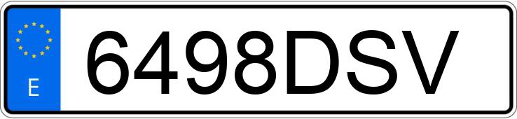 Numer rejestracyjny 6498DSV posiada TOYOTA YARIS