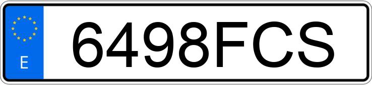 Numer rejestracyjny 6498FCS posiada SEAT LEON