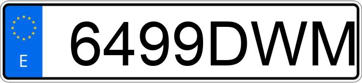 Il numero di registrazione 6499DWM ha BMW SERIE 3