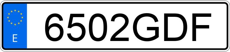 Numer rejestracyjny 6502GDF posiada PEUGEOT 207