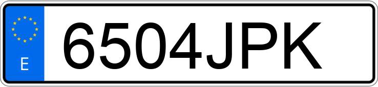 Numer rejestracyjny 6504JPK posiada VOLKSWAGEN GOLF