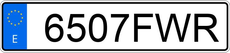 Numer rejestracyjny 6507FWR posiada PEUGEOT 207