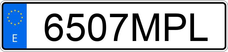 Numer rejestracyjny 6507MPL posiada SEAT IBIZA