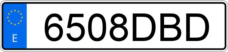 Numer rejestracyjny 6508DBD posiada PEUGEOT 206