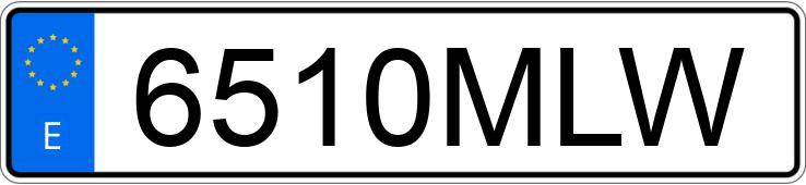 Numer rejestracyjny 6510MLW posiada MG ZS Numer rejestracyjny 6510MLW posiada MG ZS