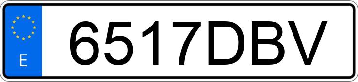 Numer rejestracyjny 6517DBV posiada PEUGEOT 206