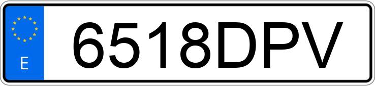 Numer rejestracyjny 6518DPV posiada TOYOTA AVENSIS