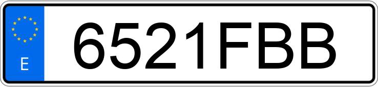 Numer rejestracyjny 6521FBB posiada SKODA FABIA