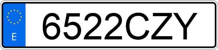 Numer rejestracyjny 6522CZY posiada NISSAN TERRANO