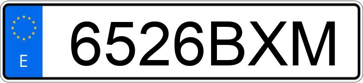 Numer rejestracyjny 6526BXM posiada CHRYSLER VOYAGER