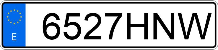 Numer rejestracyjny 6527HNW posiada VOLKSWAGEN PASSAT