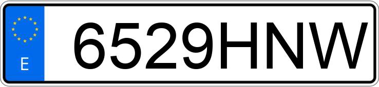 Numer rejestracyjny 6529HNW posiada VOLKSWAGEN CC