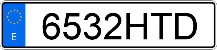 Numer rejestracyjny 6532HTD posiada VOLKSWAGEN GOLF