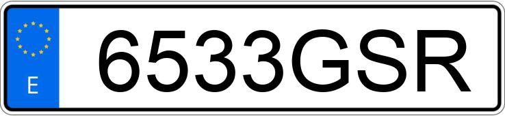 Numer rejestracyjny 6533GSR posiada PEUGEOT 206 + Numer rejestracyjny 6533GSR posiada PEUGEOT 206 +