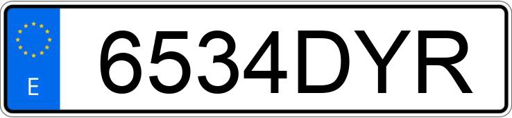 Numer rejestracyjny 6534DYR posiada VOLKSWAGEN GOLF